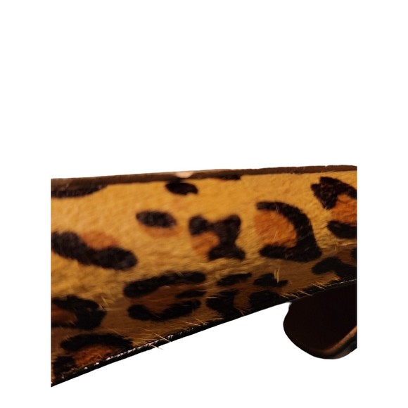 J Crew Factory Womens Shoes Size 8 Calf Hair Smoking Loafers Leopard Flats - Picture 5 of 6